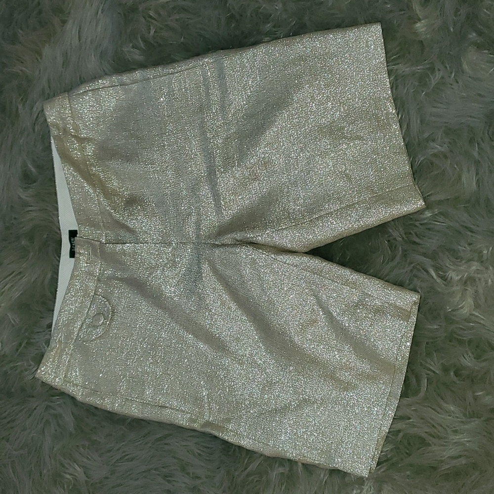J crew shorts, gold , size 4